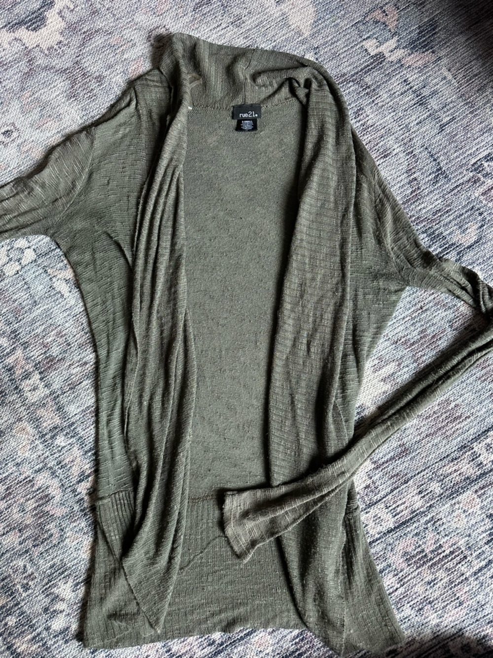Rue21 Olive Lightweight Cardigan
